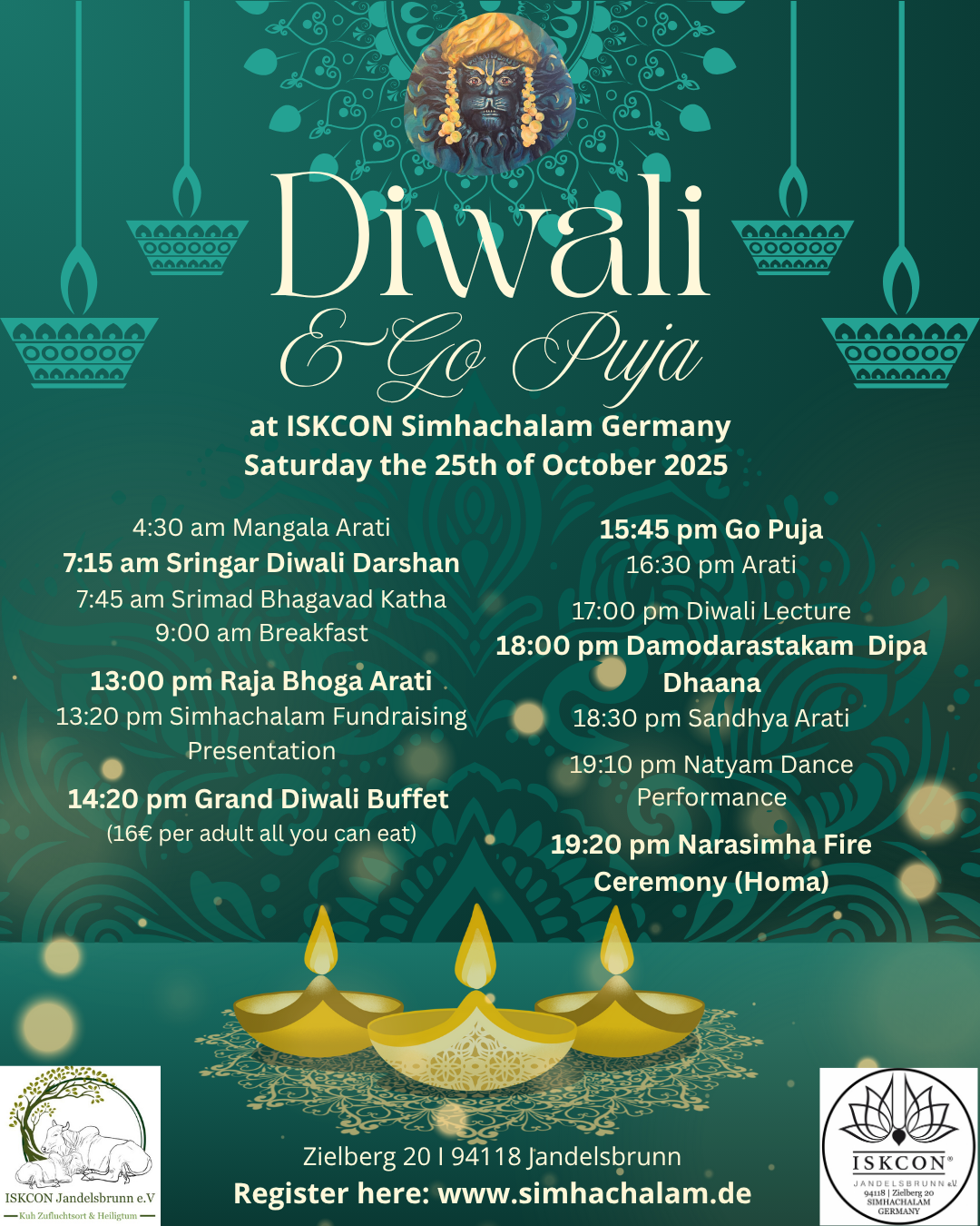 Green Illustrative Happy Diwali Instagram Post